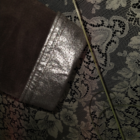 Terry Lewis brown coat genuine leather lined shiny silver trim vintage - Picture 3 of 9